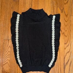 Black Top with Silver Embellishments
